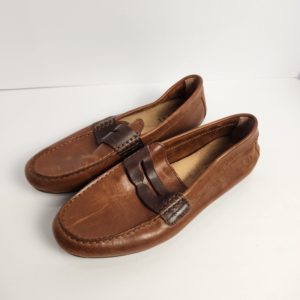Born Marcel Penny Slip-On Brown Leather Men's Casual Loafers Size 8M